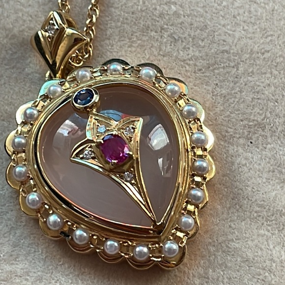 Beautiful K18 Heart Gold Necklace ~ Japan Gold❤️ - Picture 3 of 16